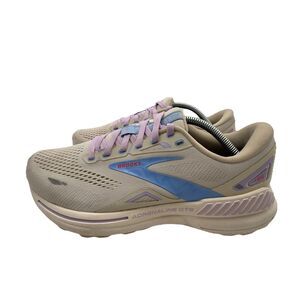 Brooks Adrenaline GTS 23 Womens Size 9 White Athletic Running Shoes Sneakers